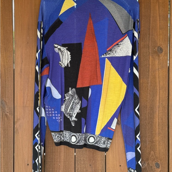 VERSACE WOOL V NECK SWEATER 52 - Picture 6 of 10